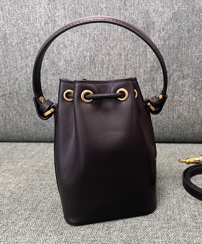 Valentino Mini Vlogo Signature Bucket Bag In Nappa Leather